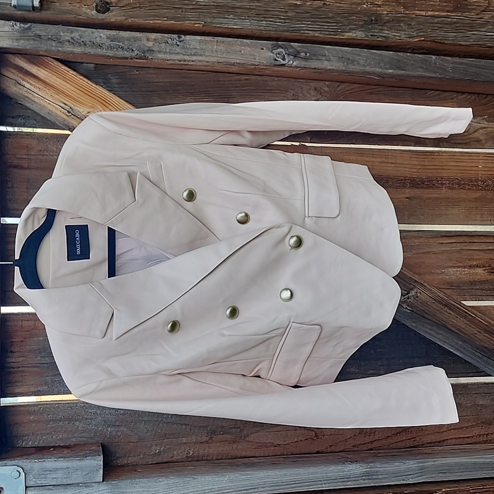 New Dolce Cabo Faux Leather Soft Pink Blazer, NWT - Picture 2 of 7